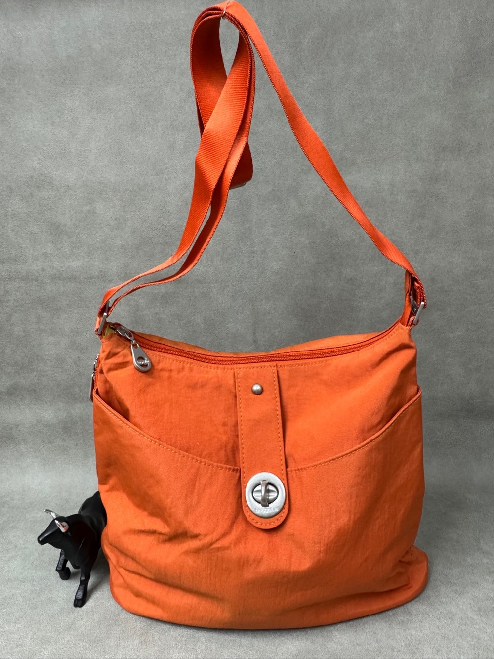 Baggallini Orange Turn-Lock Shoulder Bag